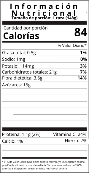 Arandano Nutrition Facts