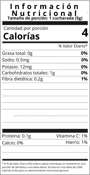 Kion Nutrition Facts