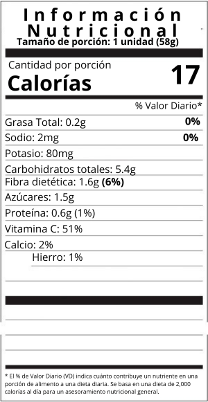 Limon Nutrition Facts